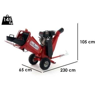 Benzininis medienos smulkintuvas GeoTech PRO PCS 90 L