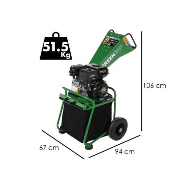 Benzininis medienos smulkintuvas GreenBay GB-WRC 55 RB