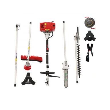 Daugiafunkcinė benzininė krūmapjovė GeoTech GT-2 58 L Set