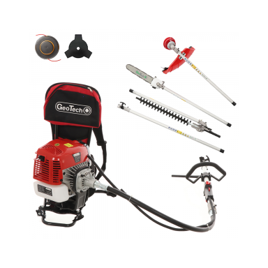 Daugiafunkcinė benzininė krūmapjovė GeoTech GT-2 58 BP Set