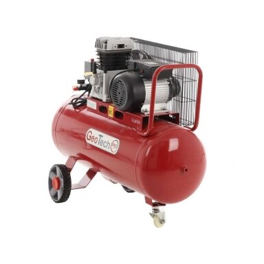 Elektrinis oro kompresorius Geotech BACP100-10-3 100L-10bar su diržine pavara