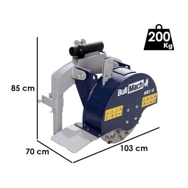 Kelmų smulkintuvas BullMach ARES 61 PTO