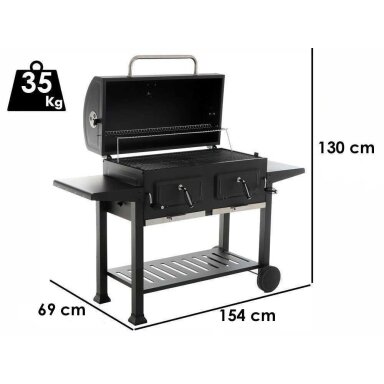 Anglių kepsninė Royal Food CB 3500 XL "Maxi" formatas