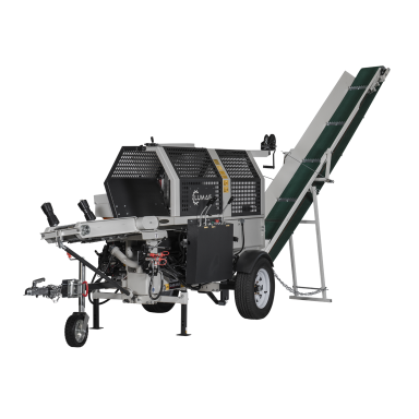 Automatinė malkų ruošos mašina LUMAG SSA-500-20PRO/G su benzininiu varikliu ir E-start funkcija, įskaitant konvejerio juostą