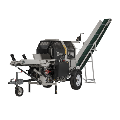 Automatinė malkų ruošos mašina LUMAG SSA-400-12PRO/G su benzininiu varikliu ir E-start funkcija, įskaitant konvejerio juostą Automatinė malkų ruošos mašina LUMAG SSA-400-12PRO/G su benzininiu varikliu ir E-start funkcija, įskaitant konvejerio juostą