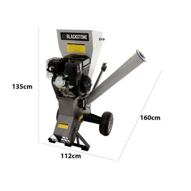 Benzininis medienos smulkintuvas BlackStone CSB 150 Briggs&Stratton 13,5 AG