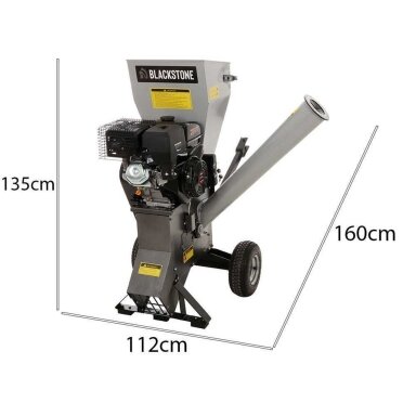 Benzininis medienos smulkintuvas BlackStone CSB150E-L Loncin 15 AG