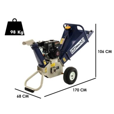 Benzininis medienos smulkintuvas BullMach Hercules 65 L