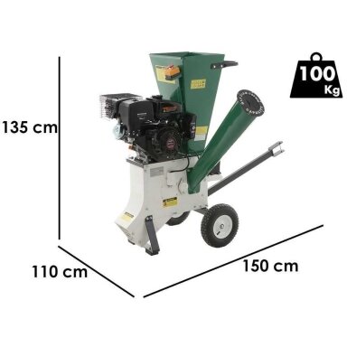 Benzininis medienos smulkintuvas GreenBay GB-WDC 90 LE