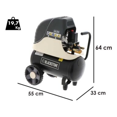 Elektrinis oro kompresorius BlackStone LBC 24-20 24L-8bar