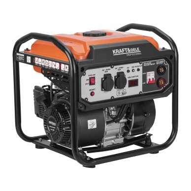 Inverterinis elektros generatorius KRAFT&DELE KD3234 5.8/6.2kW su suvirinimo aparatu Inverterinis elektros generatorius KRAFT&DELE KD3234 5.8/6.2kW su suvirinimo aparatu