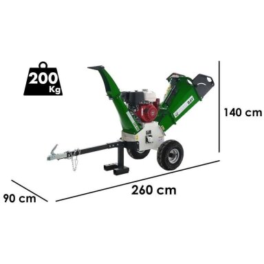 Profesionalus benzininis smulkintuvas GreenBay GB-WRC 120 H Honda GX390