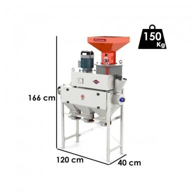 Profesionalus elektrinis miltų malūnas Partizani Combi Junior 230/400V