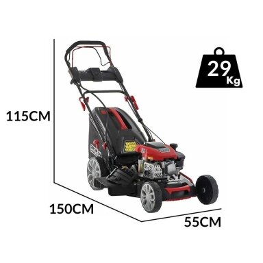 Savaeigė benzininė vejapjovė GeoTech S51-170 BMSGW ES Savaeigė benzininė vejapjovė GeoTech S51-170 BMSGW ES