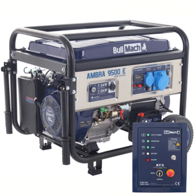 Vienfazis elektros generatorius BullMach AMBRA 9500 E  7,0 Kw ATS